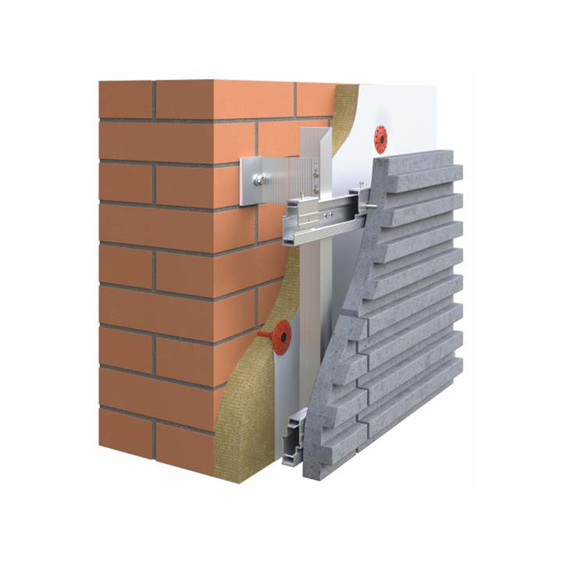 Система облицовки фасада каменным креплением для штифта